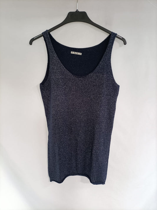 PROSA BLU. Glitter blue top Tu (s/m)