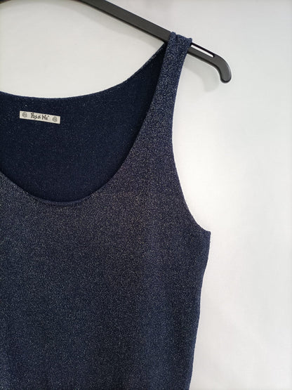 PROSA BLU. Top azul purpurina T.u (s/m)