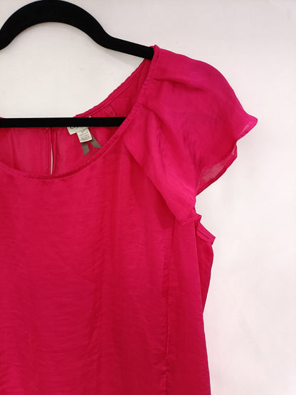 DYNAMITE. Blusa rosa satinada T.l