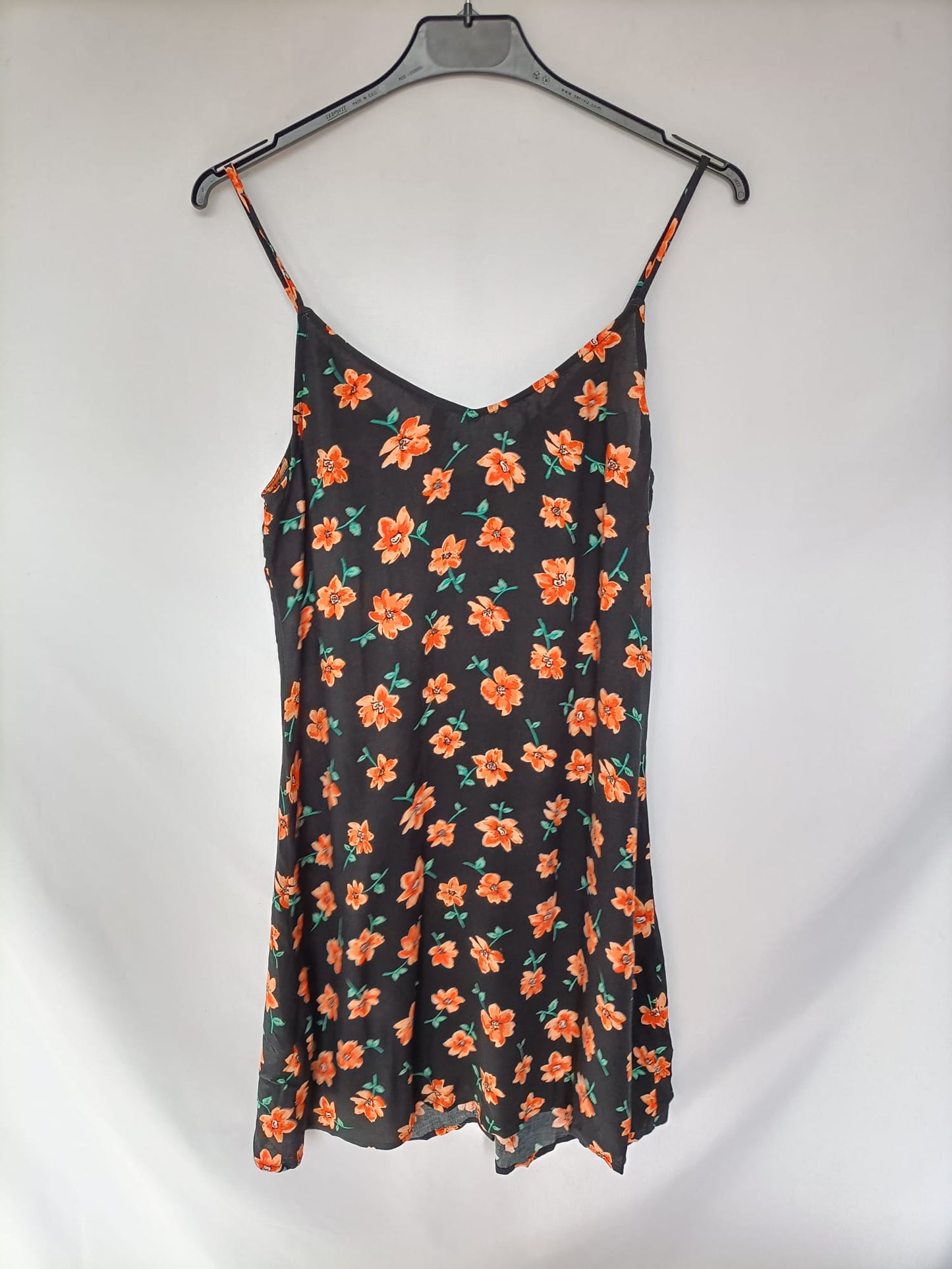 H&M. Vestido corto flores T.40