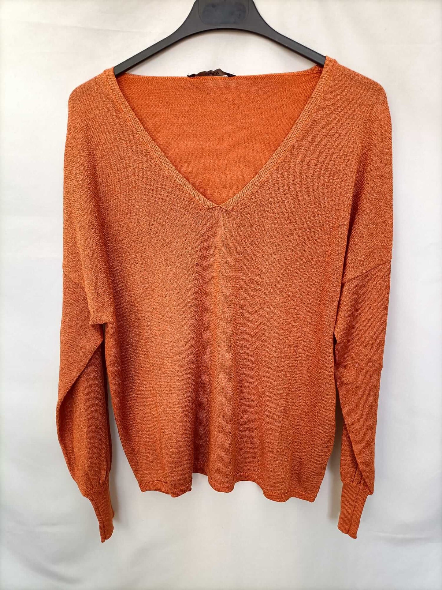 ONLY. Jersey naranja hilos metálicos T.m