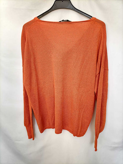 ONLY. Jersey naranja hilos metálicos T.m