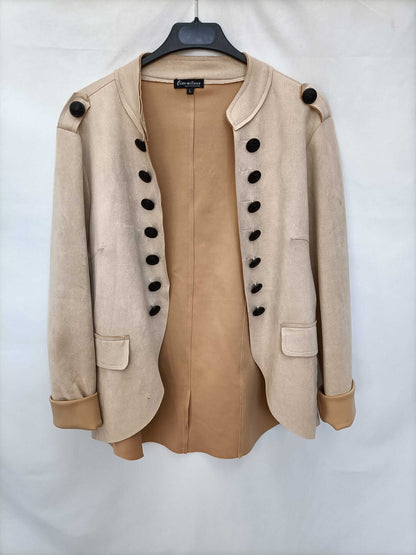 CIAO MILANO. Blazer antelina beige T.l