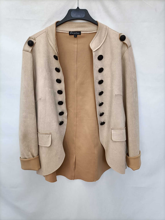 CIAO MILANO. Blazer antelina beige T.l