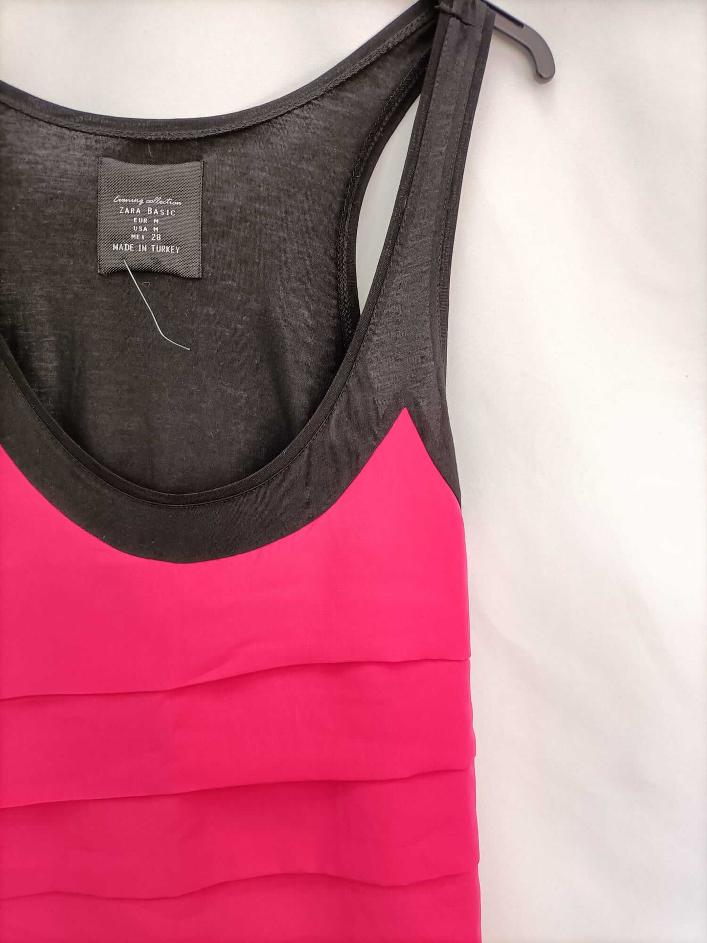 ZARA.Vestido bicolor T.m