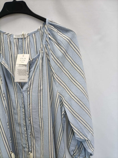 OYSHO.Vestido largo rayas abotonado T.s