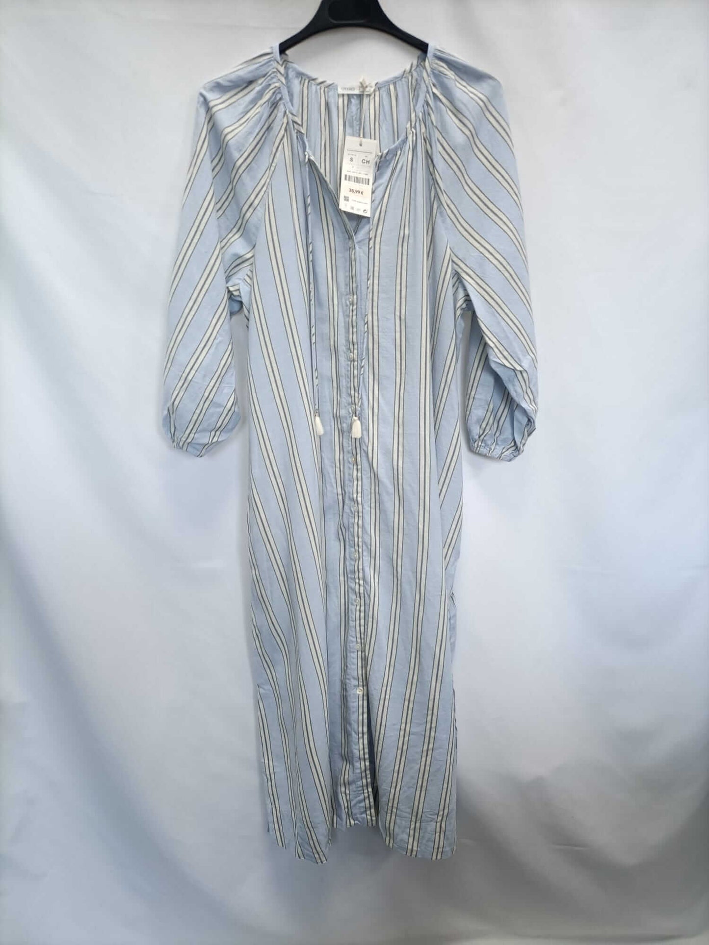 OYSHO.Vestido largo rayas abotonado T.s