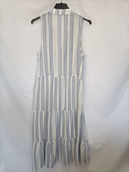 OYSHO.Vestido rayas hilos dorados T.s