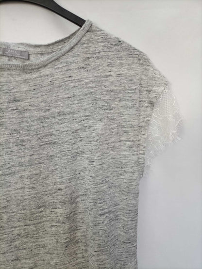 ZARA. Heathered grey T-shirt Ts