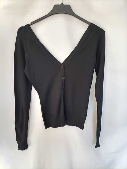 OTRAS.Top negro abotonado T.xs/x