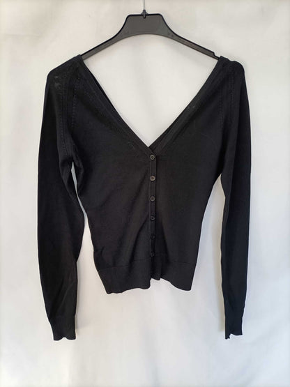 OTRAS.Top negro abotonado T.xs/x