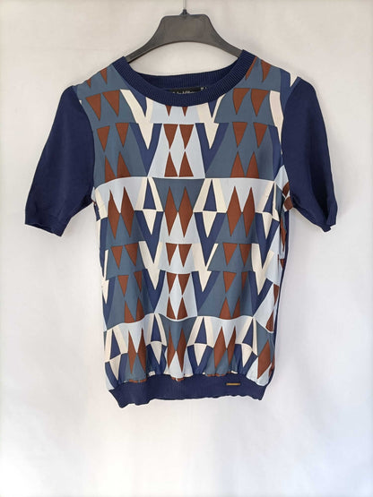 PEDRO DEL HIERRO.Top doble textura T.s