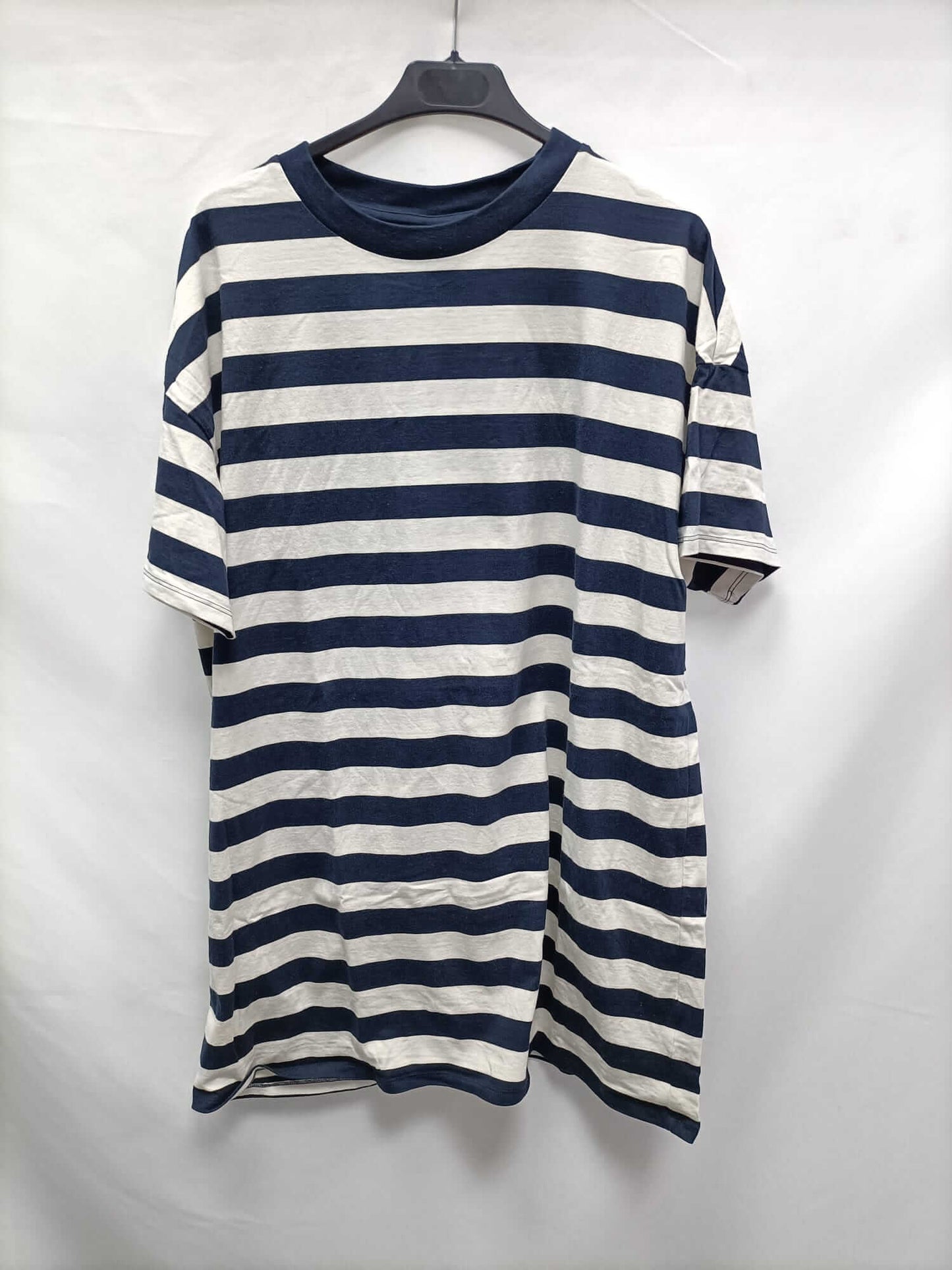 H&M.Camiseta larga oversized rayas T.s