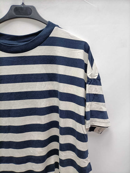 H&M.Camiseta larga oversized rayas T.s