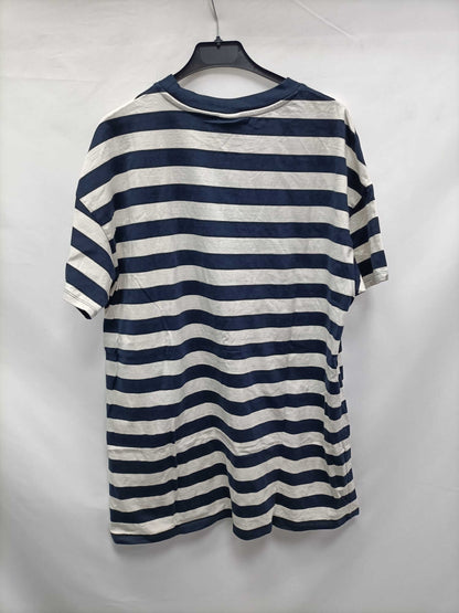 H&M.Camiseta larga oversized rayas T.s