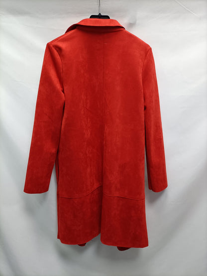 ZARA.Chaqueta roja antelina T.m