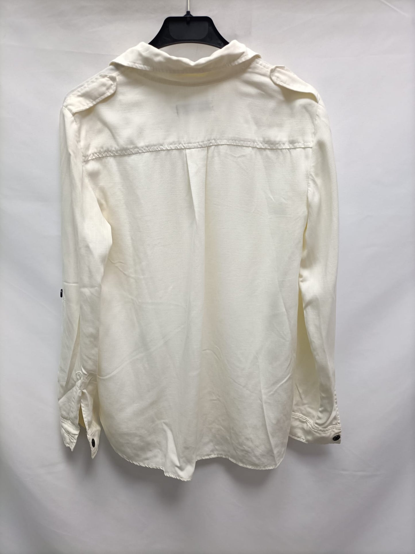 ZARA.Camisa beige botones Txs