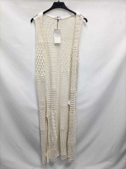 STRADIVARIUS.Chaleco largo croché T.m