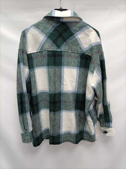 ZARA.Chaqueta/sobrecamisa franela cuadros T.s
