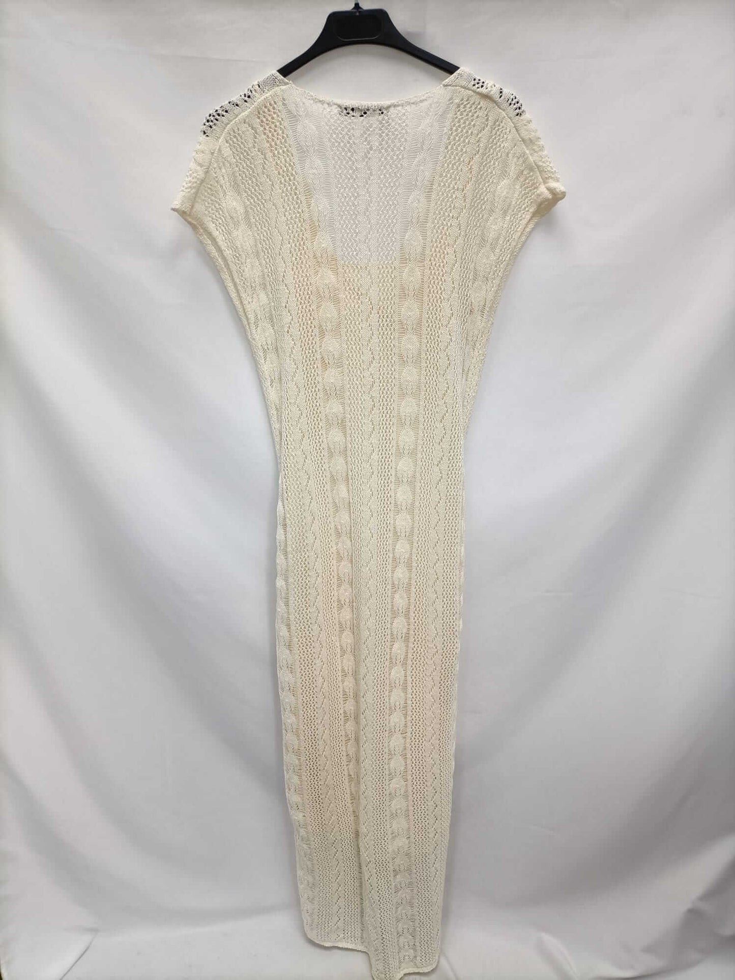 ZARA.Vestido punto abierto combinación interior T.L