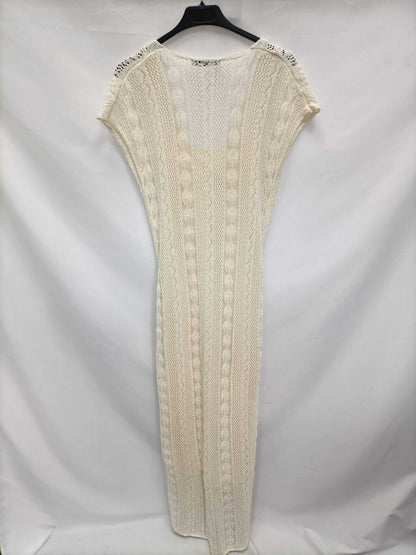 ZARA.Vestido punto abierto combinación interior T.L