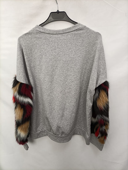 OTROS.Sudadera gris jaspeada TU (S)