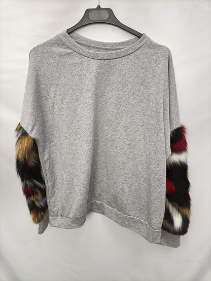 OTROS.Sudadera gris jaspeada TU (S)