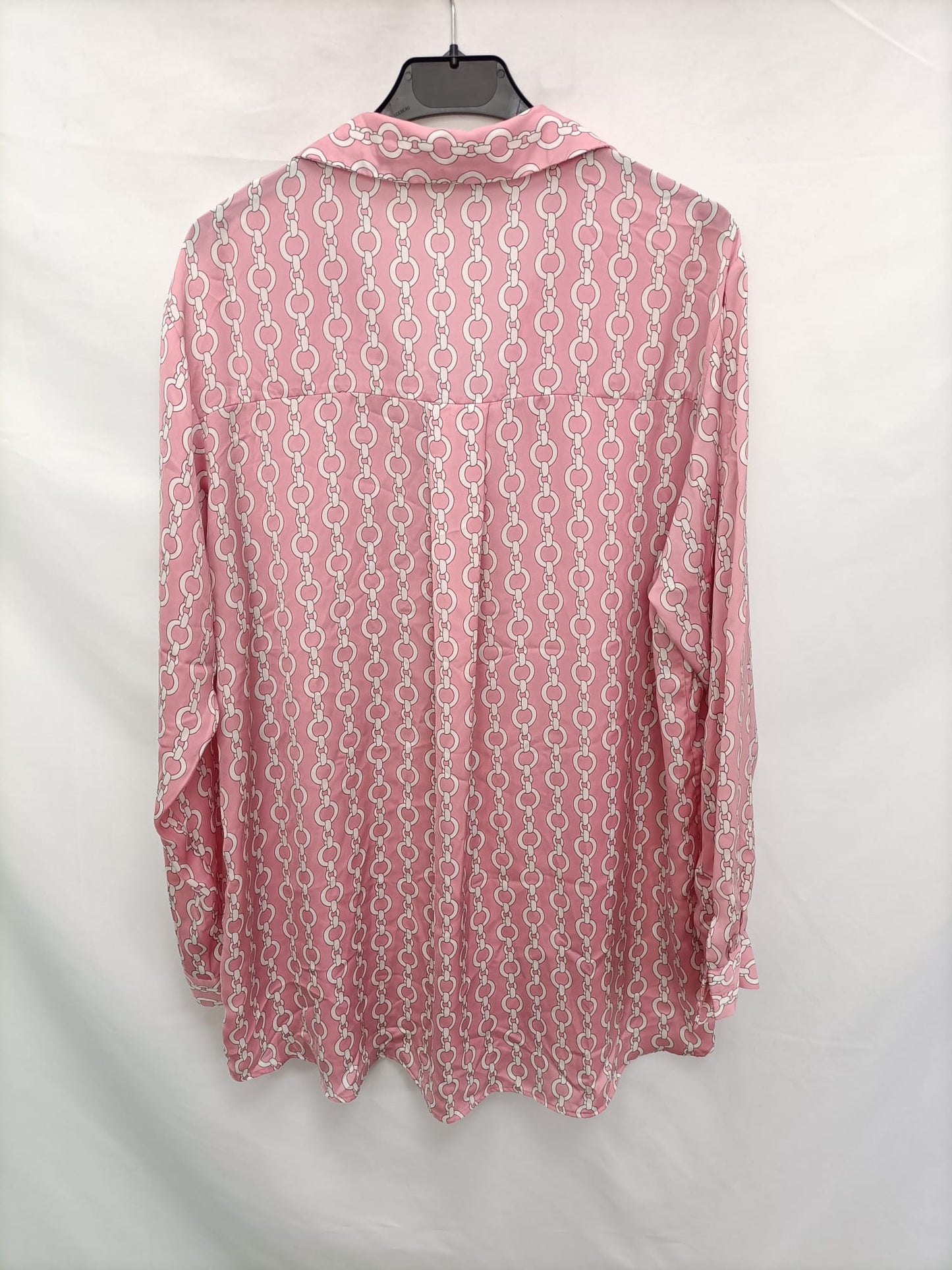 ZARA.Pink printed blouse T.xl