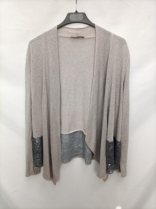 OTHERS. Pink cardigan with threads and sequins YOUR