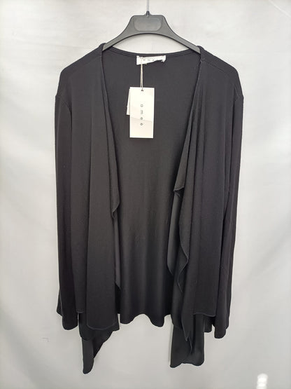 AMEE.Rebeca negra fluida solapa TU(M)