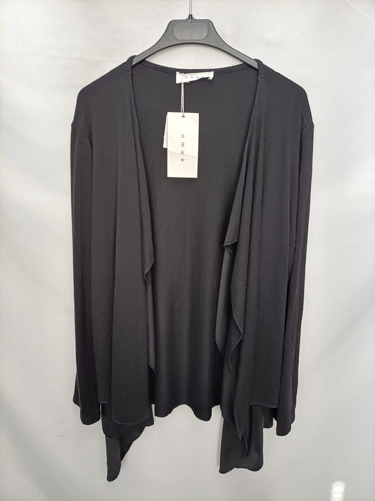 AMEE.Black flowing cardigan with lapels TU(M)