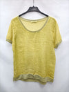 NEW COLLECTION.Camiseta amarilla detalles purpurina T.L