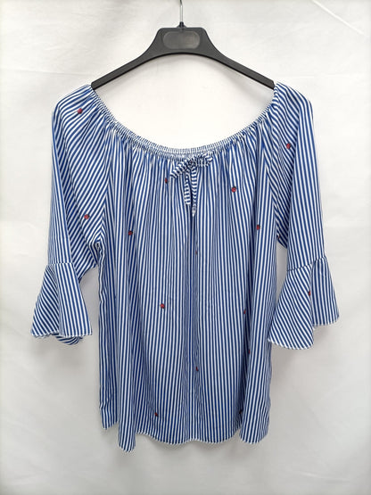 OTRAS.Top rayas mariquitas TU (L)