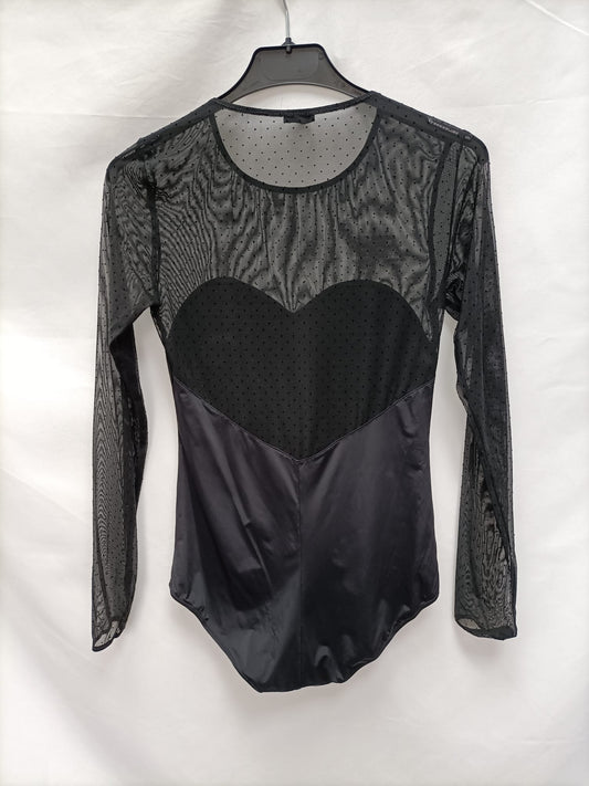 OYSHO.Body negro plumeti T.s