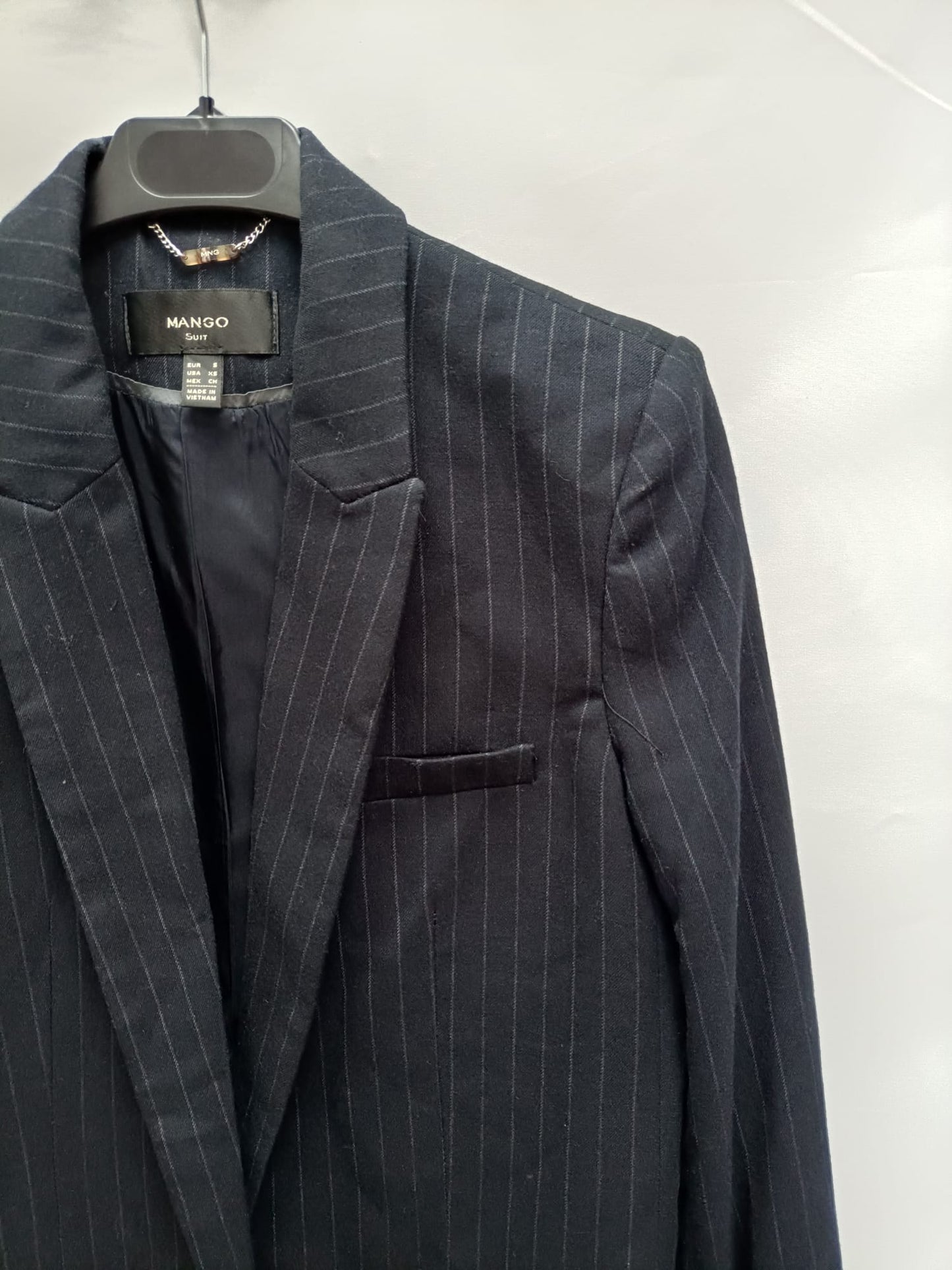 MANGO. Striped suit blazer Ts