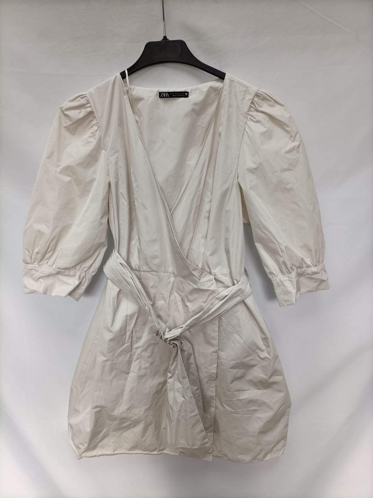 ZARA.Vestido beige T.M