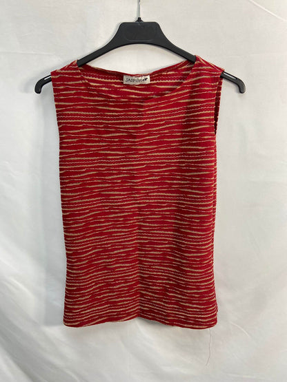 JAIPUR. Camiseta roja y dorada