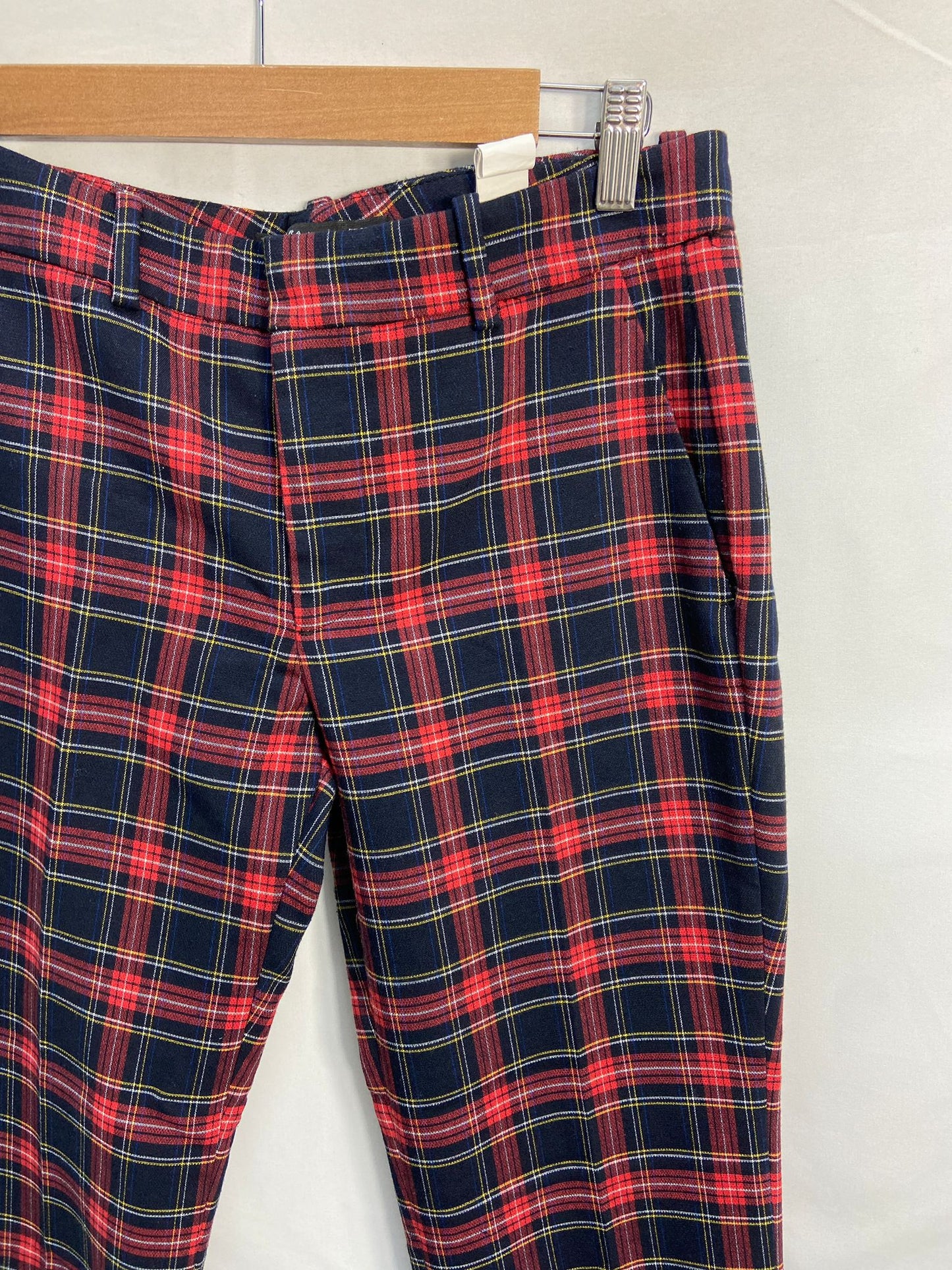 ZARA.Pantalones cuadros escoceses T.36