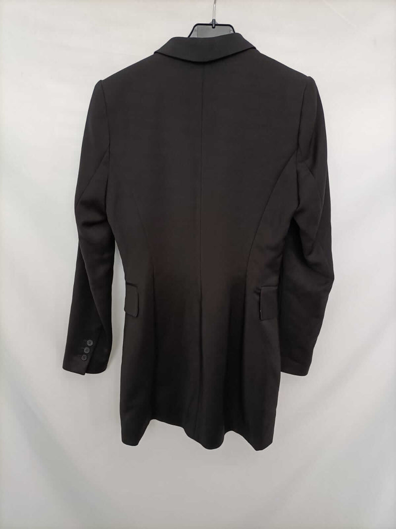 H&M.Abrigo negro estilo blazer T.36
