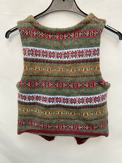 ZARA.Chaleco estampado botones joya T.m