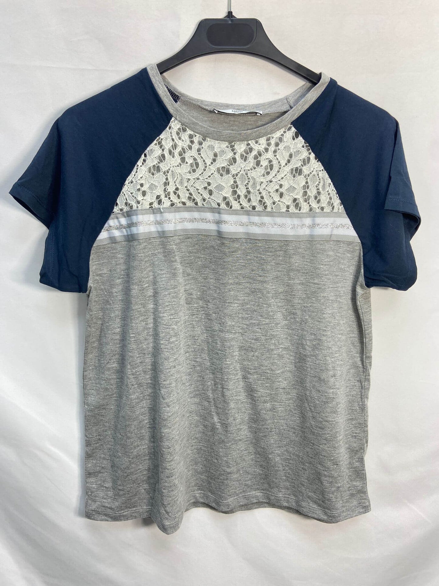 MANGO. Camiseta texturas T.s