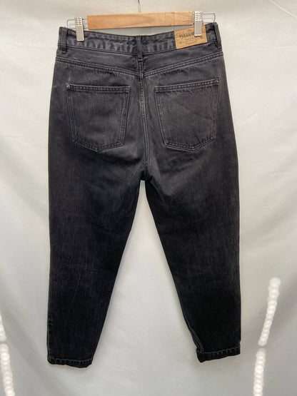 PULL&BEAR.Pantalones tipo slouchy grises/negros T.36