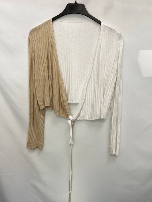 OTRAS.Croptop punto canalé bicolor T.s/m