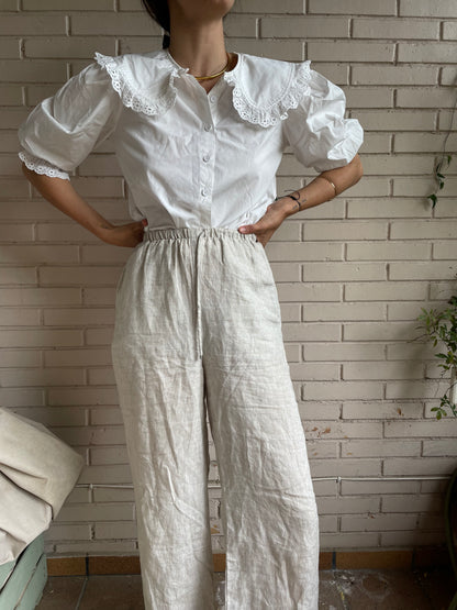 OTRAS.Blusa cuello bebé troquelado T.s