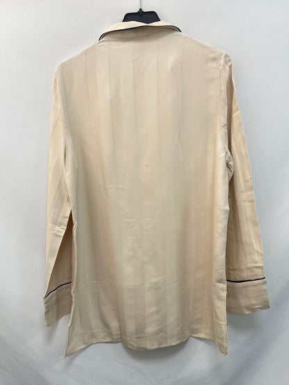 ZARA. Blusa beige pijamera T.m