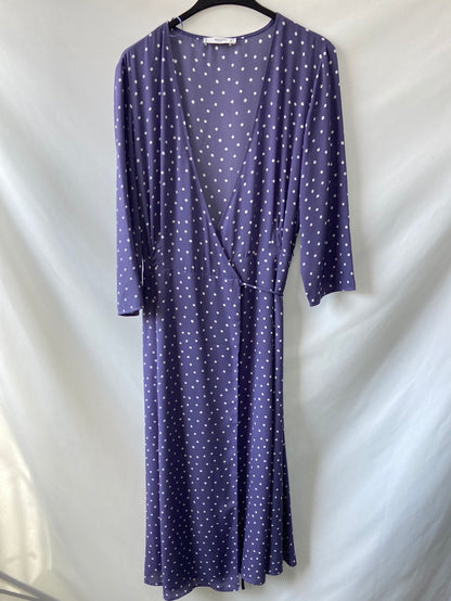 MANGO. Long polka dot dress TM