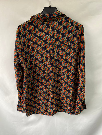 MULAYA.Camisa estampado retro T.s