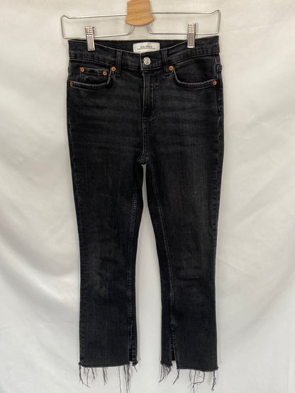 ZARA.Pantalones negros aberturas T.34