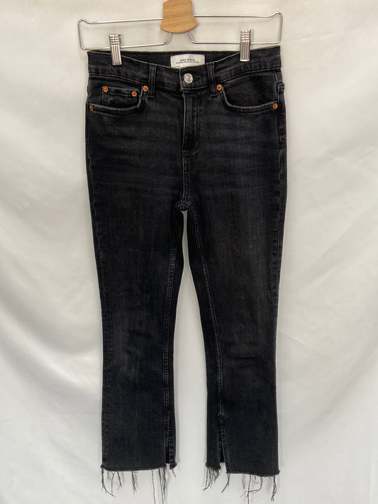ZARA.Pantalones negros aberturas T.34