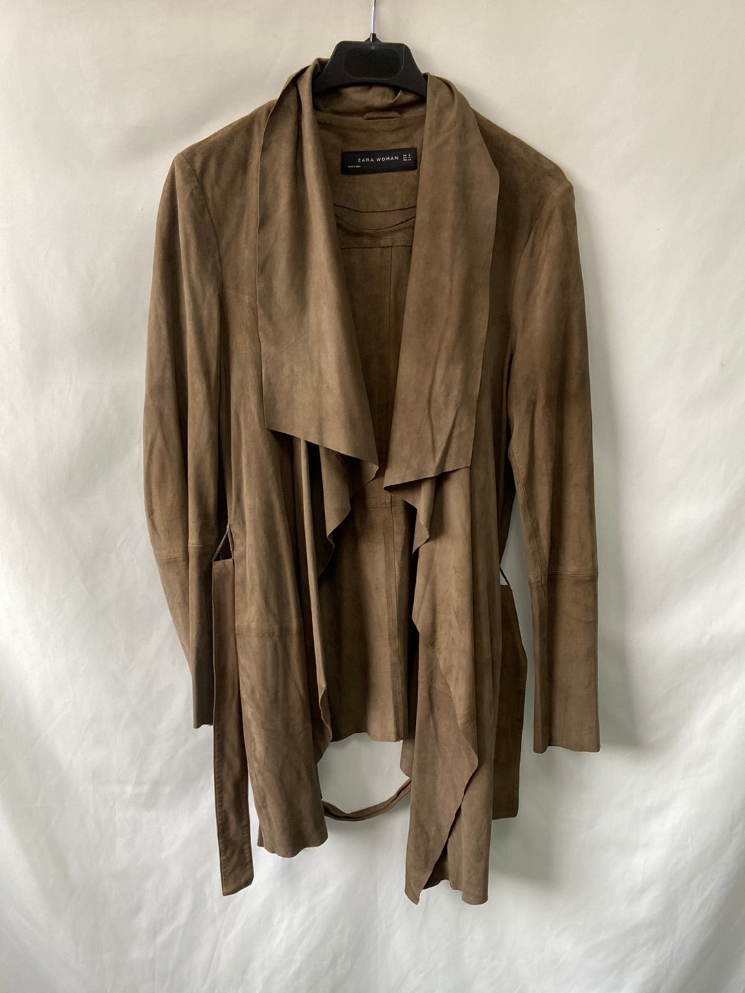 ZARA.Chaqueta camel ante t.m